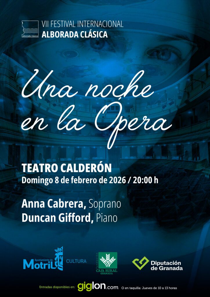 Cartel del concierto Una noche en la Ópera en el Teatro Calderón de Motril
