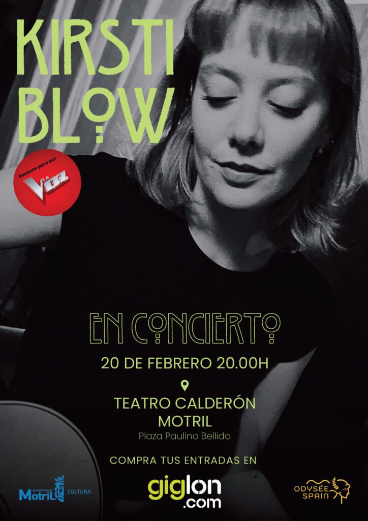 Cartel del concierto de Kirsti Blow en el Teatro Calderón de Motril