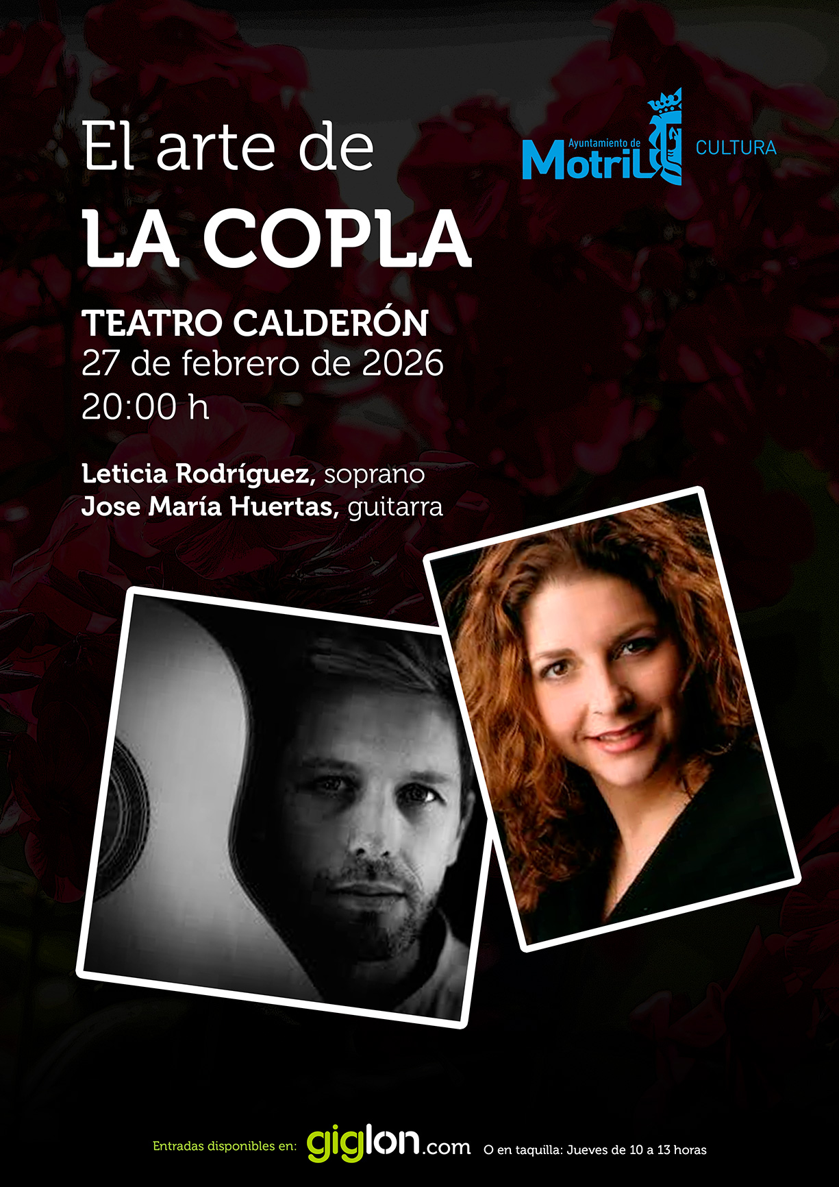 Cartel del espectáculo El arte de la Copla en el Teatro Calderón de Motril