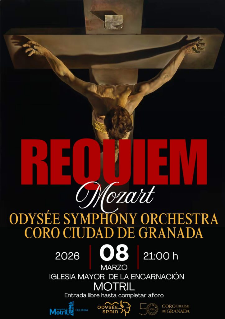 Cartel del Réquiem de Mozart en Motril interpretado por Odyssée Symphony Orchestra
