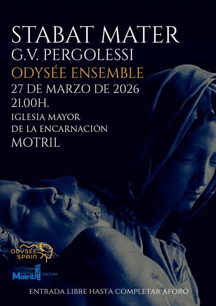 Cartel del Stabat Mater de Pergolesi en Motril interpretado por Odyssée Ensemble